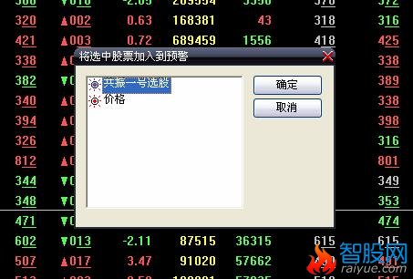 大智慧选股公式如何设置预警
