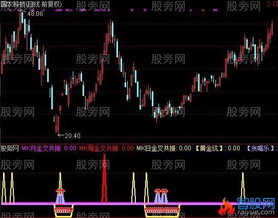 通达信MK共振黄金坑指标公式