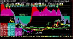通达信四彩K线KDJ+三底背离主图指标公式